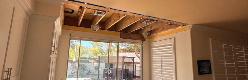 Example of a completed water damage restoration project